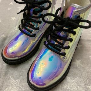 Children’s place iridescent boots girls size 12